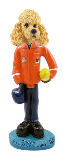 Apricot Poodle U S Coast Guard Doogie Collectible Dog Figurine