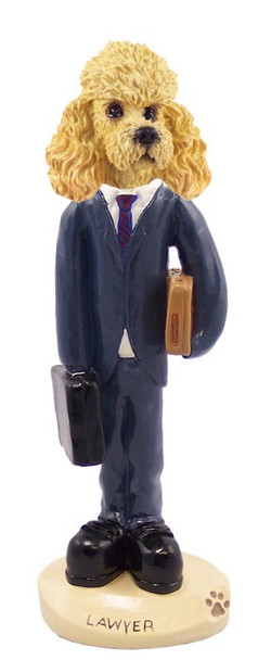 Apricot Poodle Lawyer Doogie Collectible Dog Figurine
