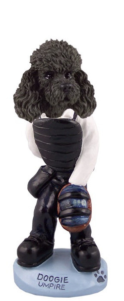 Black Poodle with Sport Cut Umpire Doogie Collectible Dog Figurine