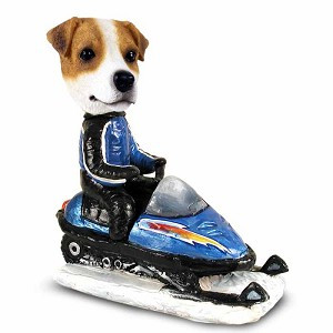 Jack Russell Terrier Snowmobile Doogie Collectible Dog Figurine