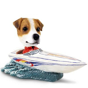 Jack Russell Terrier Motorboat Doogie Collectible Dog Figurine