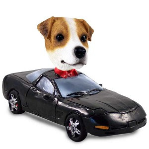 Jack Russell Terrier Sports Car Doogie Collectible Dog Figurine