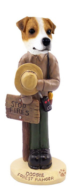 Jack Russell Terrier Forest Ranger Doogie Collectible Dog Figurine