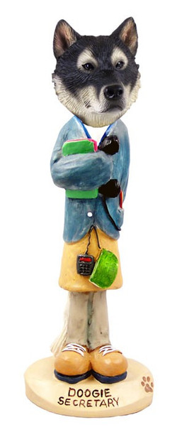 Alaskan Malamute Secretary Doogie Collectible Dog Figurine