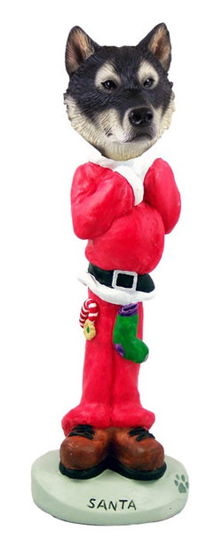 Alaskan Malamute Santa Doogie Collectible Dog Figurine