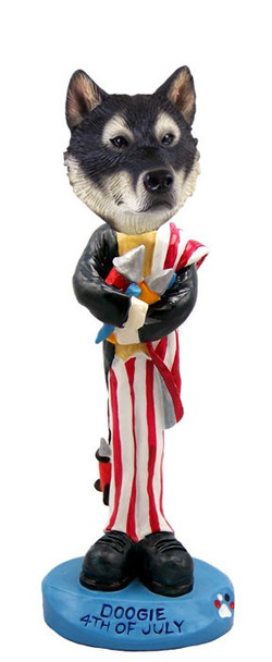 Alaskan Malamute 4th of July Doogie Collectible Dog Figurine