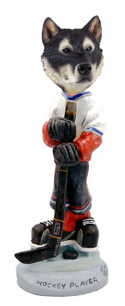 Alaskan Malamute Hockey Player Doogie Collectible Dog Figurine