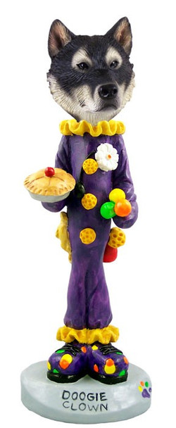 Alaskan Malamute Clown Doogie Collectible Dog Figurine