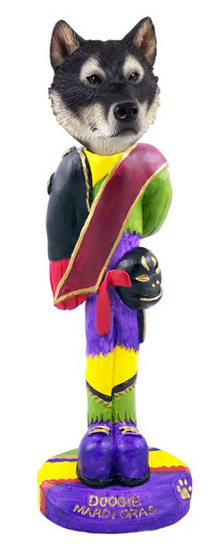 Alaskan Malamute Mardi Gras Doogie Collectible Dog Figurine
