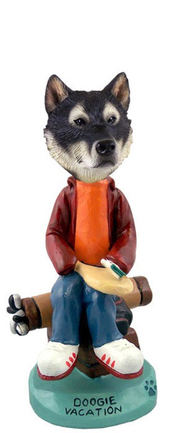 Alaskan Malamute Vacation Doogie Collectible Dog Figurine