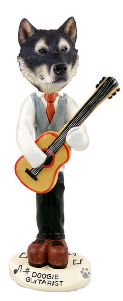Alaskan Malamute Guitarist Doogie Collectible Dog Figurine