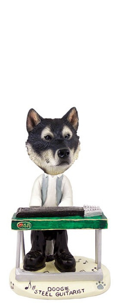 Alaskan Malamute Steel Guitarist Doogie Collectible Dog Figurine