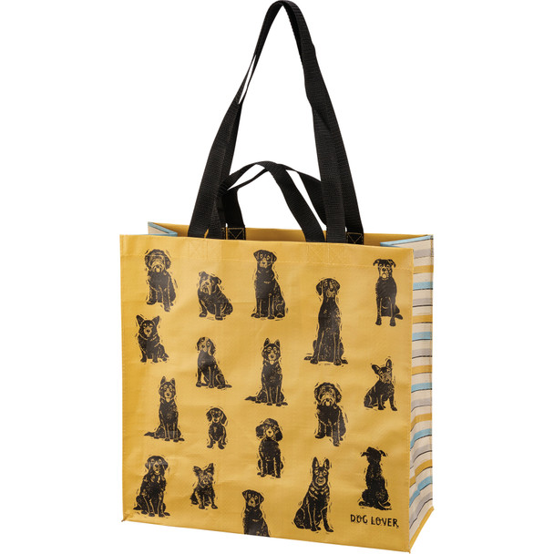 Dog Lover Double Sided Market Shopping Tote Bag 15.50 Inch from Primitives by Kathy