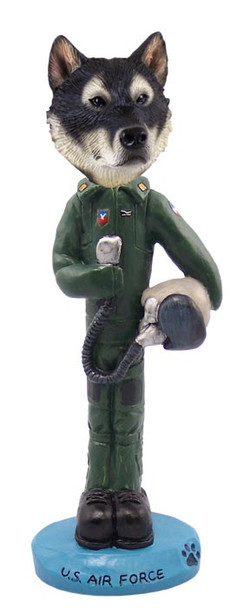 Alaskan Malamute U S Air Force Doogie Collectible Dog Figurine