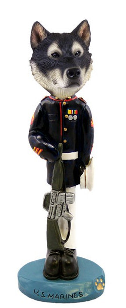 Alaskan Malamute U S Marines Doogie Collectible Dog Figurine