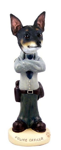Rat Terrier Police Doogie Collectible Dog Figurine