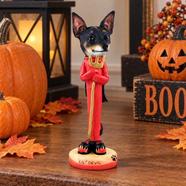 Rat Terrier Lil Devil Doogie Collectible Dog Figurine