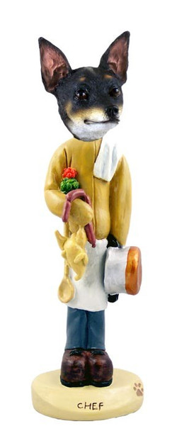 Rat Terrier Chef Doogie Collectible Dog Figurine