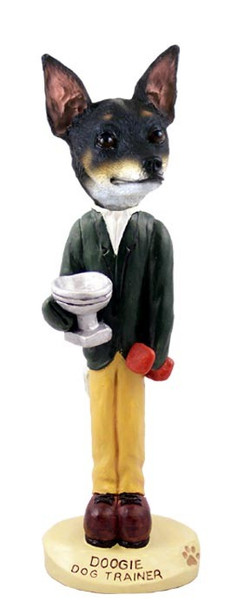 Rat Terrier Trainer Doogie Collectible Dog Figurine