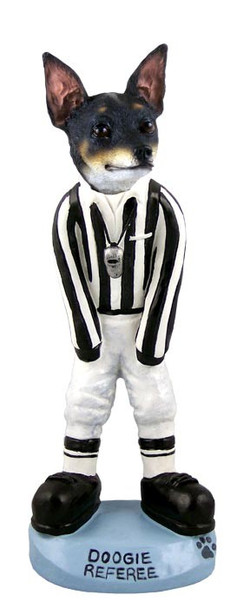 Rat Terrier Referee Doogie Collectible Dog Figurine