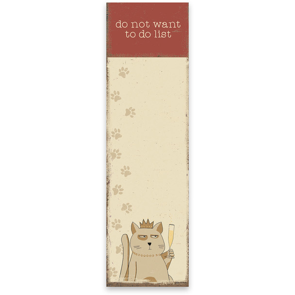 Pet Lover Magnetic Paper List Notepad - Do Not Want To Do List (60 Pages) from Primitives by Kathy