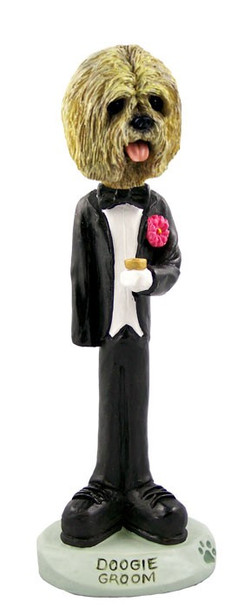 Blonde Lhasa Apso Groom Doogie Collectible Dog Figurine