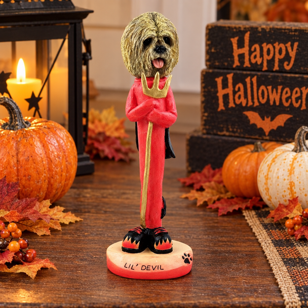 Blonde Lhasa Apso Lil Devil Doogie Collectible Dog Figurine