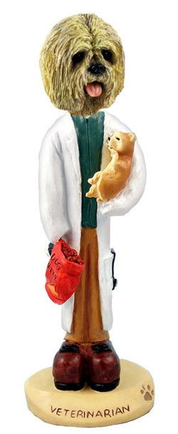 Blonde Lhasa Apso Veterinarian Doogie Collectible Dog Figurine