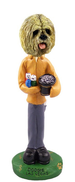 Blonde Lhasa Apso Las Vegas Doogie Collectible Dog Figurine