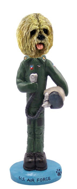 Blonde Lhasa Apso U S Air Force Doogie Collectible Dog Figurine
