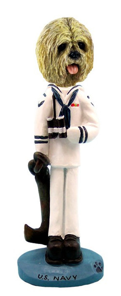 Blonde Lhasa Apso U S Navy Doogie Collectible Dog Figurine