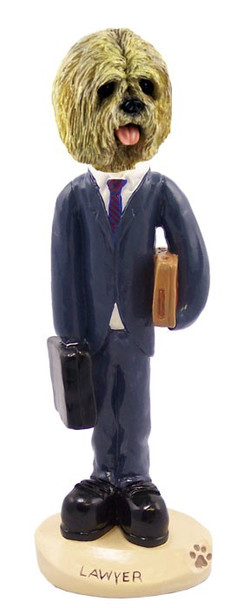 Blonde Lhasa Apso Lawyer Doogie Collectible Dog Figurine