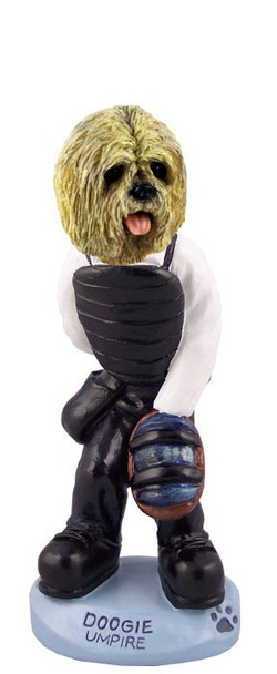 Blonde Lhasa Apso Umpire Doogie Collectible Dog Figurine