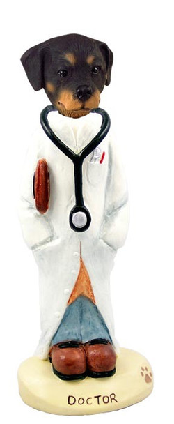 Rottweiler Doctor Doogie Collectible Dog Figurine