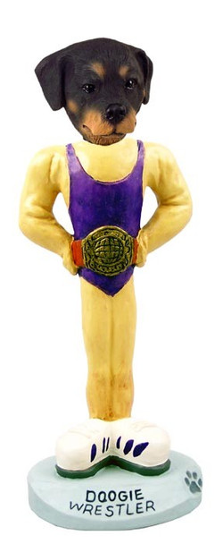 Rottweiler Wrestler Doogie Collectible Dog Figurine