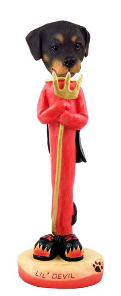 Rottweiler Lil Devil Doogie Collectible Dog Figurine