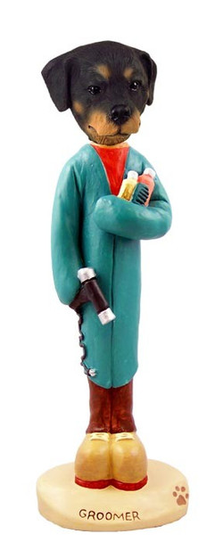 Rottweiler Groomer Doogie Collectible Dog Figurine