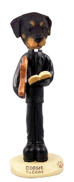Rottweiler Clergy Doogie Collectible Dog Figurine