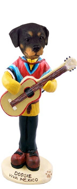 Rottweiler Viva Mexico Doogie Collectible Dog Figurine