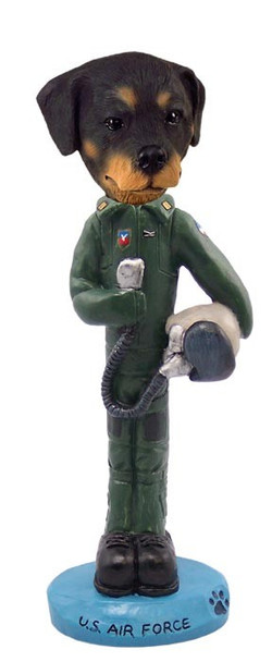 Rottweiler U S Air Force Doogie Collectible Dog Figurine
