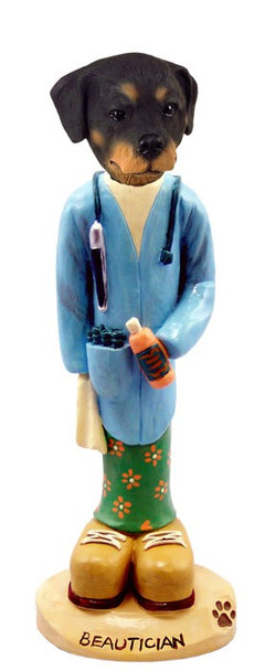 Rottweiler Beautician Doogie Collectible Dog Figurine