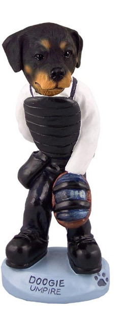 Rottweiler Umpire Doogie Collectible Dog Figurine