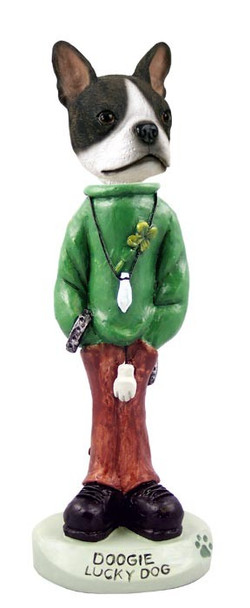 Boston Terrier Lucky Doogie Collectible Dog Figurine
