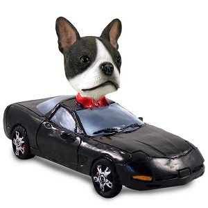 Boston Terrier Sports Car Doogie Collectible Dog Figurine