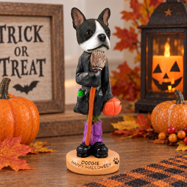 Boston Terrier Happy Halloween Doogie Collectible Dog Figurine
