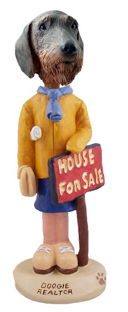 Wirehaired Dachshund Female Realtor Doogie Collectible Dog Figurine