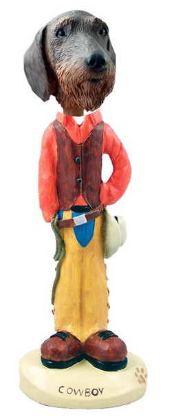 Wirehaired Dachshund Cowboy Doogie Collectible Dog Figurine