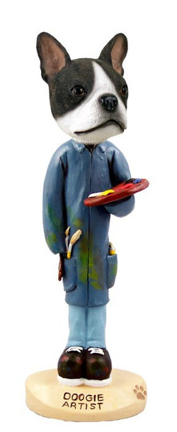 Boston Terrier Artist Doogie Collectible Dog Figurine