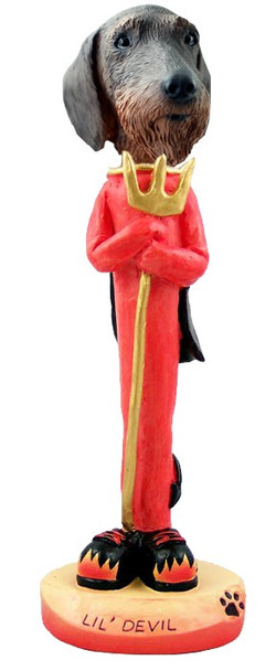 Wirehaired Dachshund Lil Devil Doogie Collectible Dog Figurine