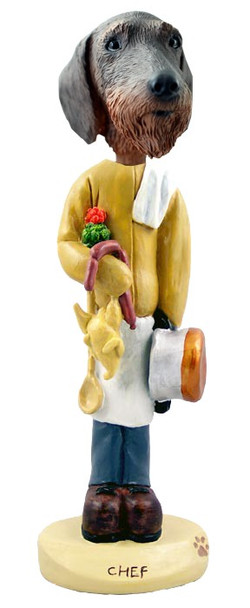 Wirehaired Dachshund Chef Doogie Collectible Dog Figurine